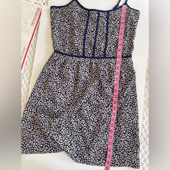 Aqua Purple White Adjustable Spaghetti Sundress Mini Dress Small - Picture 8 of 10